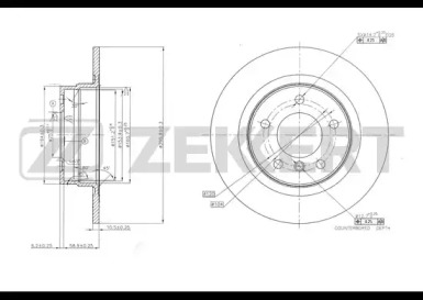 Тормозной диск ZEKKERT BS-5616