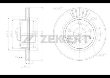 Тормозной диск ZEKKERT BS-5621