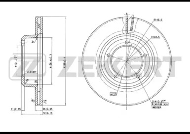 Тормозной диск ZEKKERT BS-5626
