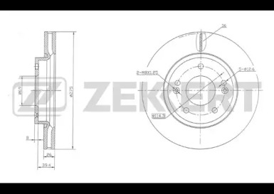 Тормозной диск ZEKKERT BS-5637