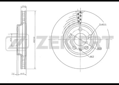 Тормозной диск ZEKKERT BS-5641