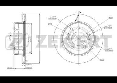Тормозной диск ZEKKERT BS-5652