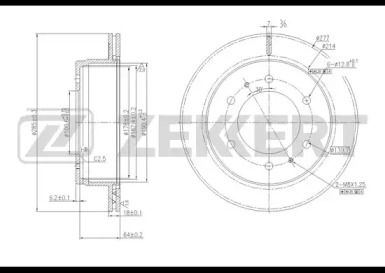 Тормозной диск ZEKKERT BS-5673