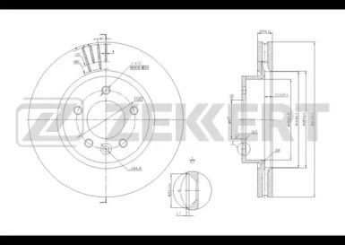 Тормозной диск ZEKKERT BS-5688