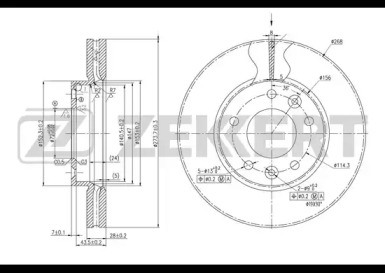 Тормозной диск ZEKKERT BS-5691