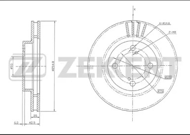 Тормозной диск ZEKKERT BS-5692