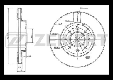 Тормозной диск ZEKKERT BS-5722