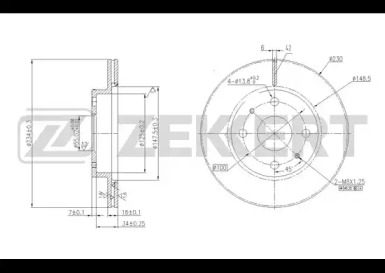 Тормозной диск ZEKKERT BS-5725