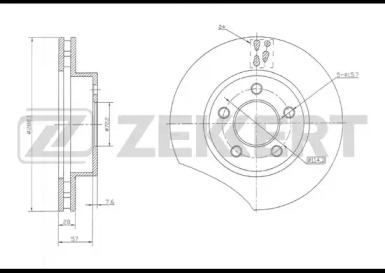 Тормозной диск ZEKKERT BS-5727