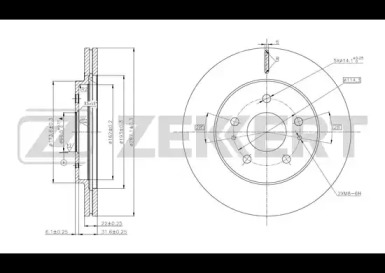 Тормозной диск ZEKKERT BS-5735