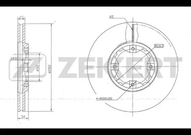 Тормозной диск ZEKKERT BS-5739