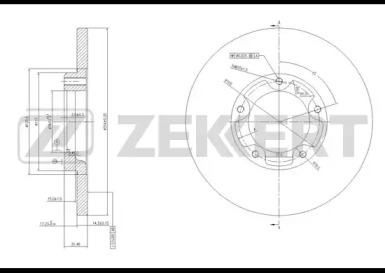 Тормозной диск ZEKKERT BS-5764