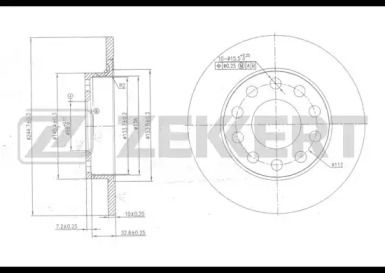 Тормозной диск ZEKKERT BS-5780