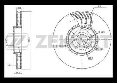 Тормозной диск ZEKKERT BS-5782