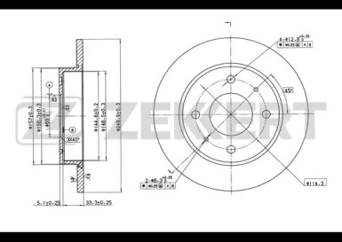 Тормозной диск ZEKKERT BS-5790