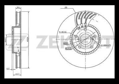 Тормозной диск ZEKKERT BS-5791