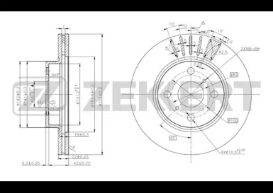 Тормозной диск ZEKKERT BS-5795