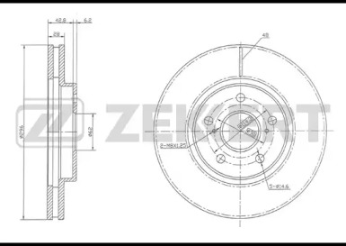 Тормозной диск ZEKKERT BS-5804