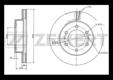 Тормозной диск ZEKKERT BS-5814