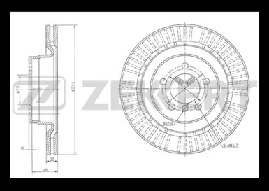 Тормозной диск ZEKKERT BS-5821