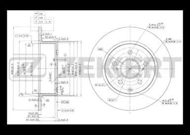 Тормозной диск ZEKKERT BS-5827