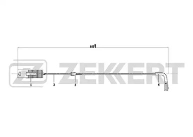 Сигнализатор, износ тормозных колодок ZEKKERT BS-8016