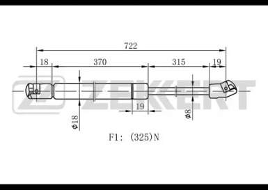 Газовая пружина ZEKKERT GF-1064