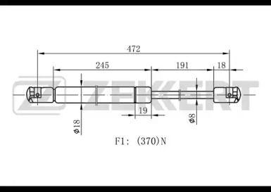 Газовая пружина ZEKKERT GF-1114