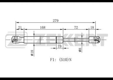 Газовая пружина ZEKKERT GF-1137