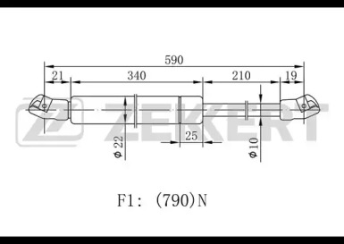 Газовая пружина ZEKKERT GF-1408