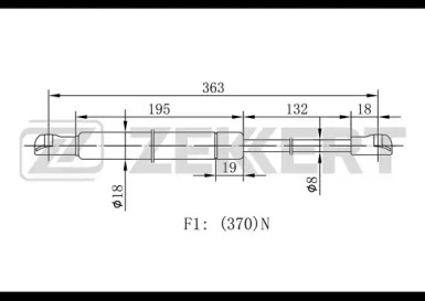 Газовая пружина ZEKKERT GF-1601