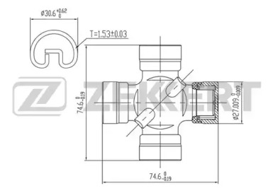 Шарнир ZEKKERT KG-1021