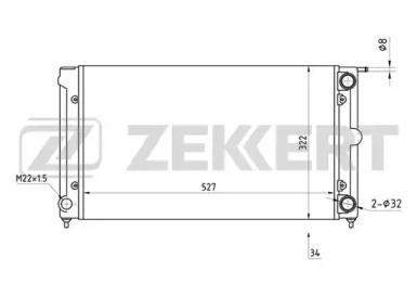 Радиатор, охлаждение двигателя ZEKKERT MK-1030