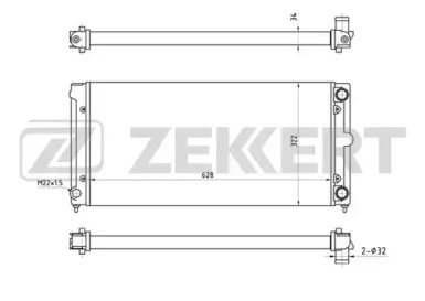 Радиатор, охлаждение двигателя ZEKKERT MK-1034