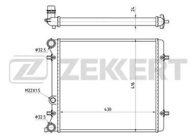 Радиатор, охлаждение двигателя ZEKKERT MK-1101