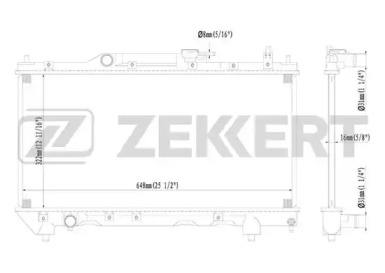 Радиатор, охлаждение двигателя ZEKKERT MK-1109