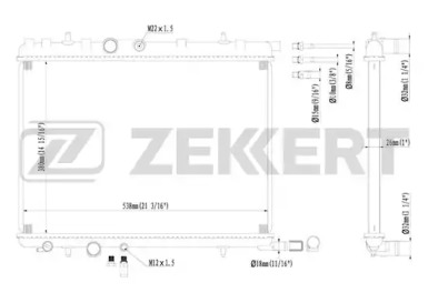 Радиатор, охлаждение двигателя ZEKKERT MK-1214