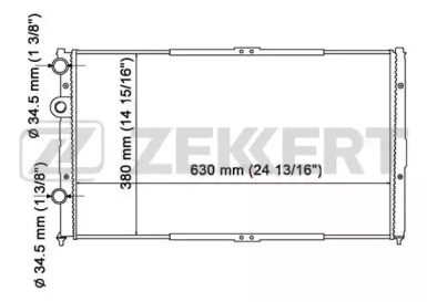 Радиатор, охлаждение двигателя ZEKKERT MK-1350