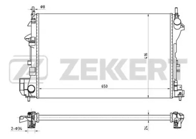 Радиатор, охлаждение двигателя ZEKKERT MK-1385