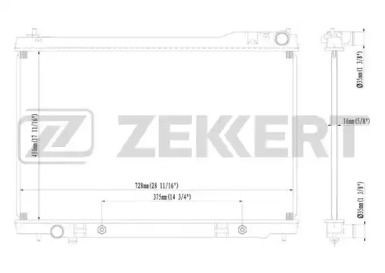 Радиатор, охлаждение двигателя ZEKKERT MK-1467