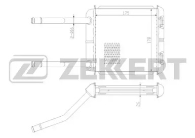 Теплообменник, отопление салона ZEKKERT MK-5003