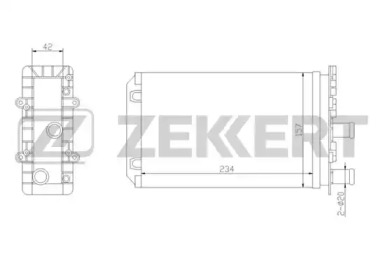 Теплообменник, отопление салона ZEKKERT MK-5015