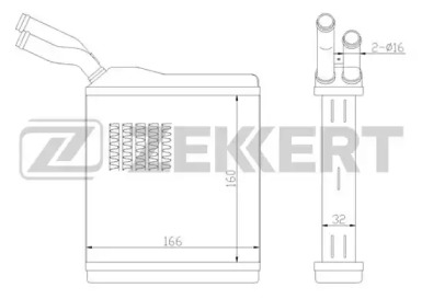 Теплообменник, отопление салона ZEKKERT MK-5017