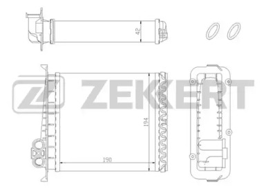 Теплообменник, отопление салона ZEKKERT MK-5023