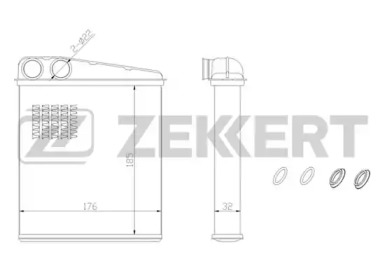 Теплообменник, отопление салона ZEKKERT MK-5054