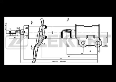 Амортизатор ZEKKERT SG-4312