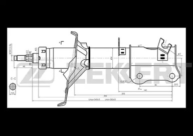 Амортизатор ZEKKERT SG-4855