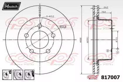 Тормозной диск MAXTECH 817007.6880