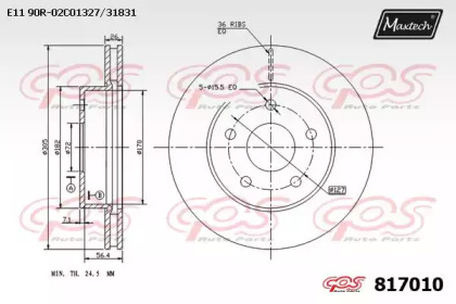 Тормозной диск MAXTECH 817010.0000