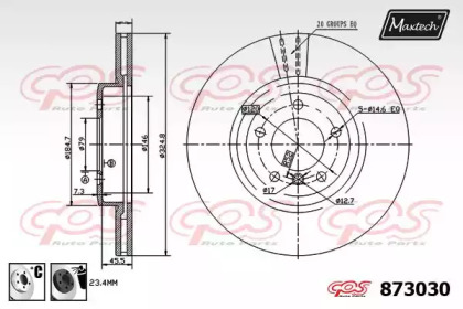 Тормозной диск MAXTECH 873030.6060